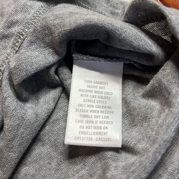 Live Love Dream gray muscle shirt wide sleeve opening heart motif w/ arrows XL - Picture 10 of 12